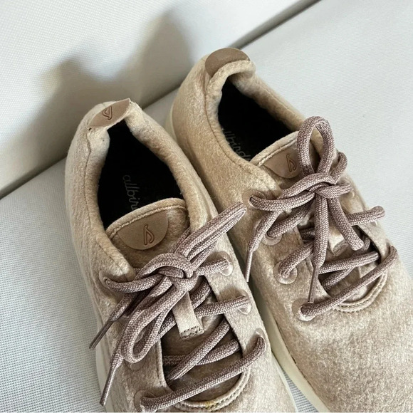 Allbirds Men’s Wool Runner Sneakers Size 9 Oatmeal Light Brown Mizzles - Picture 7 of 12